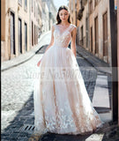 Msddl Back to school Smileven Boho Wedding Dress 2023 3D Appliques Bride Dresses Vestido De Novia V Neck Butterfly Wedding Gown Robe De Mariee