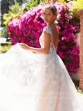 Msddl Back to school Smileven A-Line Lace Wedding Dress 2023 Bride Gowns Lace Appliques Sexy Backless Robe De Mariage Wedding Long Dresses