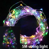 Msddl 2 5M Led Copper Wire String Lights Romantic Wedding Decoration Fairy Light Decoration AA Battery Operated New Year Christmas Decor