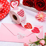 Msddl 500pcs/roll Love Heart Shaped Label Sticker Scrapbooking Gift Packaging Seal Birthday Party Wedding Supply Stationery Sticker