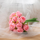 Msddl Bridal Wedding Bouquet Accessories Bridesmaid Silk Roses Bride Bouquets White Artificial Flowers Marriage Party Home Decoration