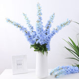 Msddl 106cm Artificial Flower Hyacinth Wedding Home Hotel Bedroom Decoration Flower Photography Props Large Single Violet Delphinium