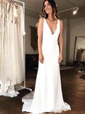 Msddl Back to school Smileven Mermaid Wedding Dresses Sleeveless Elegant Boho Satin Bride Dress With Lace Train 2023 Vestido De Noiva