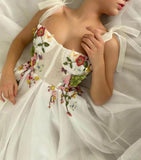 Msddl  2023 Vintage Prom Dresses Bohemian 1950'S Flowers A-Line Tulle Party Gown Dress Christmas Robes De Cocktail Dresses For Teens
