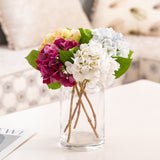 Msddl 5Pc Feel Moisturizing Hydrangea Artificial Flowers Wedding Table Bouquet Home Living Room Decoration Real Touch Flower Hydrangea