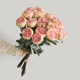 Msddl 10Heads/bunch Luxury coked edge roses with leaves artificial flowers flores artificiales bouquet mariage roses