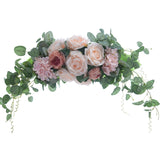 Msddl Rose Artificial Wedding Decoration Flowers Garland Arch Arrange Door Lintel Hanging Flower Wreath Wall Ornaments Home Decor Party Supplies