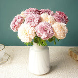 Msddl 6Pcs Short Branch Hibiscus Chrysanthemum Artificial Flowers Home Hotel Shopping Mall Wedding Decor Floral Fake Flowers