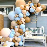 Msddl Blue Coffee Balloon Garland Arch Kit Wedding Birthday Party Decoration Kids Latex Baloon Baby Shower Teddy Bear Theme Ballon