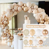 Msddl Apricot Coffee Brown Balloon Garland Arch Kit  Birthday Party Wedding Decoration Kids Latex Balloon Globos Baby Shower Decor