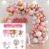 Msddl Apricot Coffee Brown Balloon Garland Arch Kit  Birthday Party Wedding Decoration Kids Latex Balloon Globos Baby Shower Decor