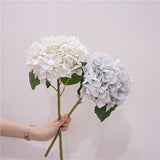 Msddl Real Touch Hydrangea Pointed Leaf Hydrangea Artificial Flowers Home Living Room Decoration Wedding Background Flower Arrangement
