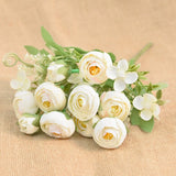 Msddl 1 Bouquet Silk Artificial Rose Flowers Bunch High Quality Wedding Party Decoration for Home Room Garden DIY Fake Flower Supplies