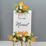 Msddl Artificial Flower Arrangement Party Wedding Decoration Welcome Sign Corner Photo Props Backdrop Wall Decor Floral Window Christmas Garland