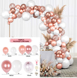 Msddl Rose Gold Pink Balloon Garland Arch Kit Happy Birthday Party Decoration Kids Baby Shower Latex Ballon Chain Wedding Birthday Baloon