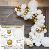 Msddl White Gold Balloon Garland Arch Kit Happy Birthday Party Wedding Decoration Kids Wedding Birthday Balloon Latex Baloon Baby Shower