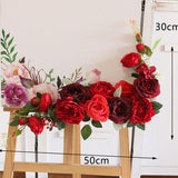 Msddl Champagne Artificial Wedding Decoration Welcome Sign Flowers Photo Props Corner Floral Party Christmas Arch Decor Hanging Flower Garland