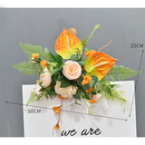 Msddl Artificial Flower Arrangement Party Wedding Decoration Welcome Sign Corner Photo Props Backdrop Wall Decor Floral Window Christmas Garland