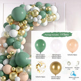 Msddl Apricot Coffee Brown Balloon Garland Arch Kit  Birthday Party Wedding Decoration Kids Latex Balloon Globos Baby Shower Decor