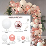 Msddl White Gold Balloon Garland Arch Kit Happy Birthday Party Wedding Decoration Kids Wedding Birthday Balloon Latex Baloon Baby Shower