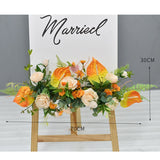 Msddl Artificial Flower Arrangement Party Wedding Decoration Welcome Sign Corner Photo Props Backdrop Wall Decor Floral Window Christmas Garland