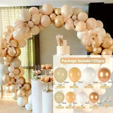 Msddl White Gold Balloon Garland Arch Kit Happy Birthday Party Wedding Decoration Kids Wedding Birthday Balloon Latex Baloon Baby Shower