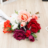 Msddl 4Pcs Simulation Moisturizing Roses Real Touch Artificial Curled Rose Flowers Home Decoration Party Wedding Bouquets Fake Flowers