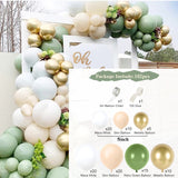 Msddl White Gold Balloon Garland Arch Kit Happy Birthday Party Wedding Decoration Kids Wedding Birthday Balloon Latex Baloon Baby Shower