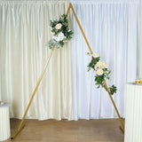 Msddl 8 ft Tall Gold Triangle Metal Arch Backdrop Stand Wedding Arch Photo Background Party