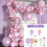 Msddl Rose Gold Pink Balloon Garland Arch Kit Happy Birthday Party Decoration Kids Baby Shower Latex Ballon Chain Wedding Birthday Baloon