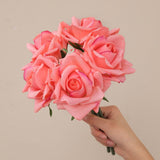 Msddl Latex Decor Rose Bouquet Moist 5Head Real Touch Artificial Roses Flowers for Home Decoration Bridal Bouquet Wedding Party Layout