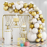 Msddl White Gold Balloon Garland Arch Kit Happy Birthday Party Wedding Decoration Kids Wedding Birthday Balloon Latex Baloon Baby Shower