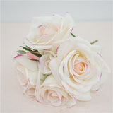 Msddl Hand Feel Moist Rose Bouquet Real Touch Artificial Rose Flowers Home Table Decor Bridal Bouquet Wedding Decor Flower Arrangement