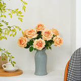 Msddl 2Pcs New Simulation Roses Branch Silk Rose Artificial Flowers Home Living Room Decoration Wedding Bouquets Bride Holding Flowers