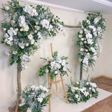 Msddl Orchid Artificial Arches Backdrop Wedding Hanging Corner Flowers Decor Wall Table Centerpiece Welcome Sign Arrange Floral Row