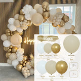 Msddl Sand White Balloon Garland Arch Kit Wedding Decoration Birthday Party Decoration Kids Baby Shower Birthday Latex Metallic Ballon Globos