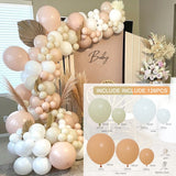 Msddl Sand White Balloon Garland Arch Kit Wedding Decoration Birthday Party Decoration Kids Baby Shower Birthday Latex Metallic Ballon Globos