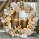 Msddl Sand White Balloon Garland Arch Kit Wedding Decoration Birthday Party Decoration Kids Baby Shower Birthday Latex Metallic Ballon Globos