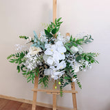 Msddl Orchid Artificial Arches Backdrop Wedding Hanging Corner Flowers Decor Wall Table Centerpiece Welcome Sign Arrange Floral Row