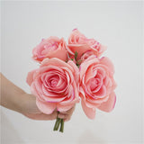 Msddl Hand Feel Moist Rose Bouquet Real Touch Artificial Rose Flowers Home Table Decor Bridal Bouquet Wedding Decor Flower Arrangement