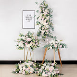 Msddl Artificial Flowers Row Table Wall Wedding Home Backdrop Decoration Welcome Sign Corner Floral Ball Party Stage Arrange Display