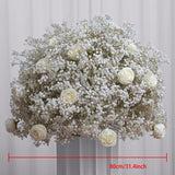 Msddl 40 to 80cm Custom White Artificial Baby Breath Flowers Event Wedding Decoration Gypsophila Floral Ball Table Centerpiece Arrange Prop