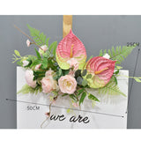 Msddl Artificial Flower Arrangement Party Wedding Decoration Welcome Sign Corner Photo Props Backdrop Wall Decor Floral Window Christmas Garland