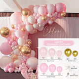 Msddl Rose Gold Pink Balloon Garland Arch Kit Happy Birthday Party Decoration Kids Baby Shower Latex Ballon Chain Wedding Birthday Baloon