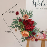 Msddl Champagne Artificial Wedding Decoration Welcome Sign Flowers Photo Props Corner Floral Party Christmas Arch Decor Hanging Flower Garland