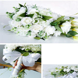 Msddl Artificial Wedding Bouquet Handmade Flowers Water Drops Waterfall Bridesmaid Bride Wedding Bouquet Bridal Flowers