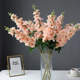 Msddl 2Pc 3D Real Touch Delphinium Artificial Flower Moisturizing Hyacinth Fake Flowers for Home Wedding Event Deco Flower Arrangement