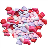 Msddl 100pcs/lot Love Heart Shaped Sponge Petal For Valentine Decoration Handmade DIY Petals Birthday Table Bed Wedding Party Supplies