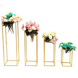 Msddl 4/10PCS Gold Metal Wedding Flower Stand Floor Vases Flowers Column Stand Road Lead Rack for Wedding Arch Party Event Anniversary