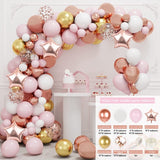 Msddl Rose Gold Pink Balloon Garland Arch Kit Happy Birthday Party Decoration Kids Baby Shower Latex Ballon Chain Wedding Birthday Baloon